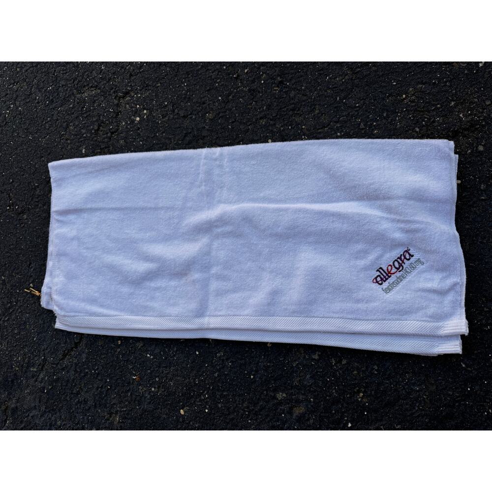 allegra drug rep promo white golf towel - new